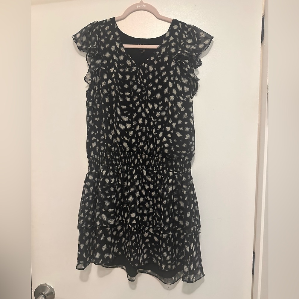 1.State Smocked Dress with Flutter Sleeve
